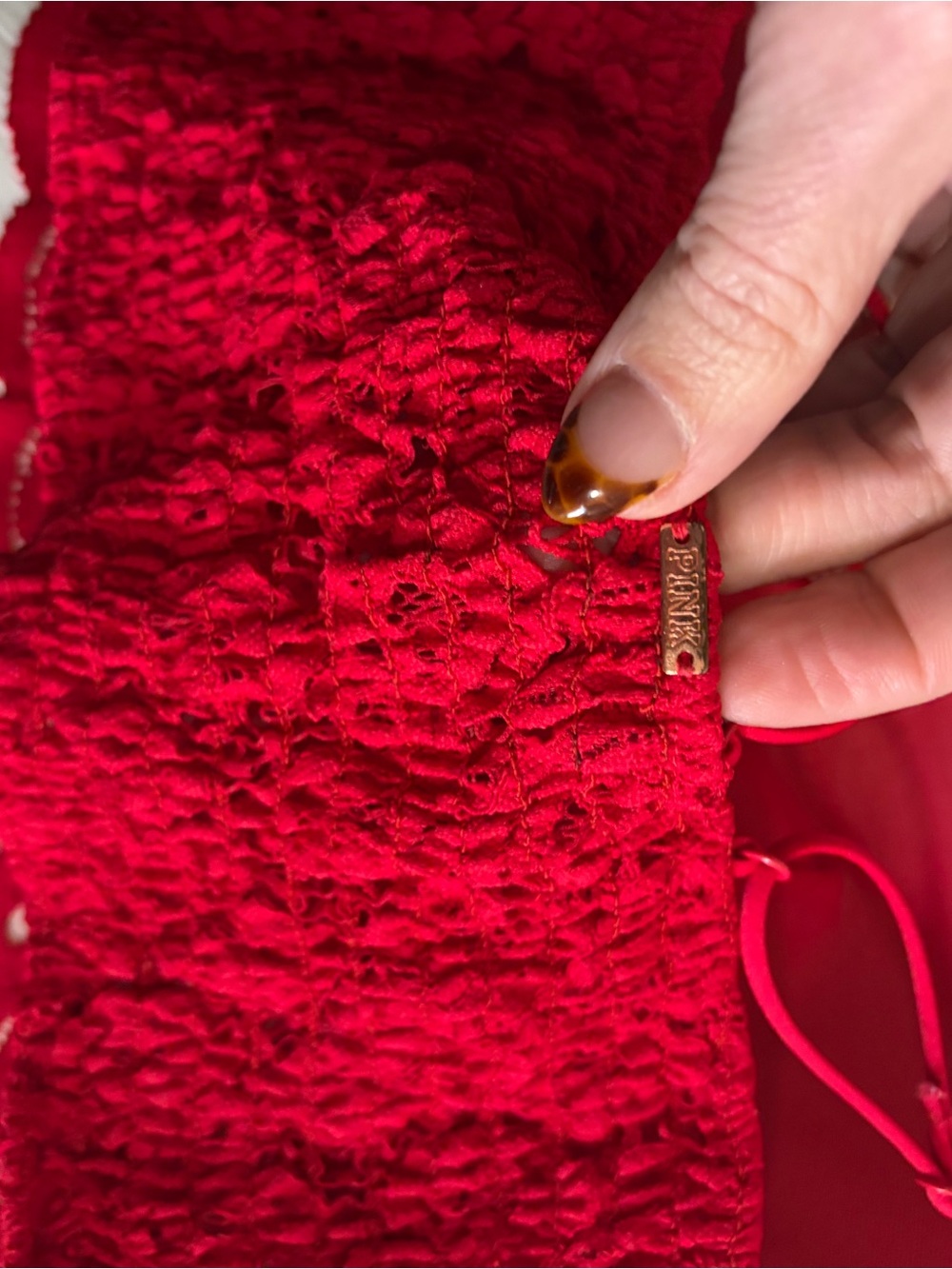 💋💄PINK Victoria's Secret Red Lace Bralette 💄💋 - Picture 7 of 9